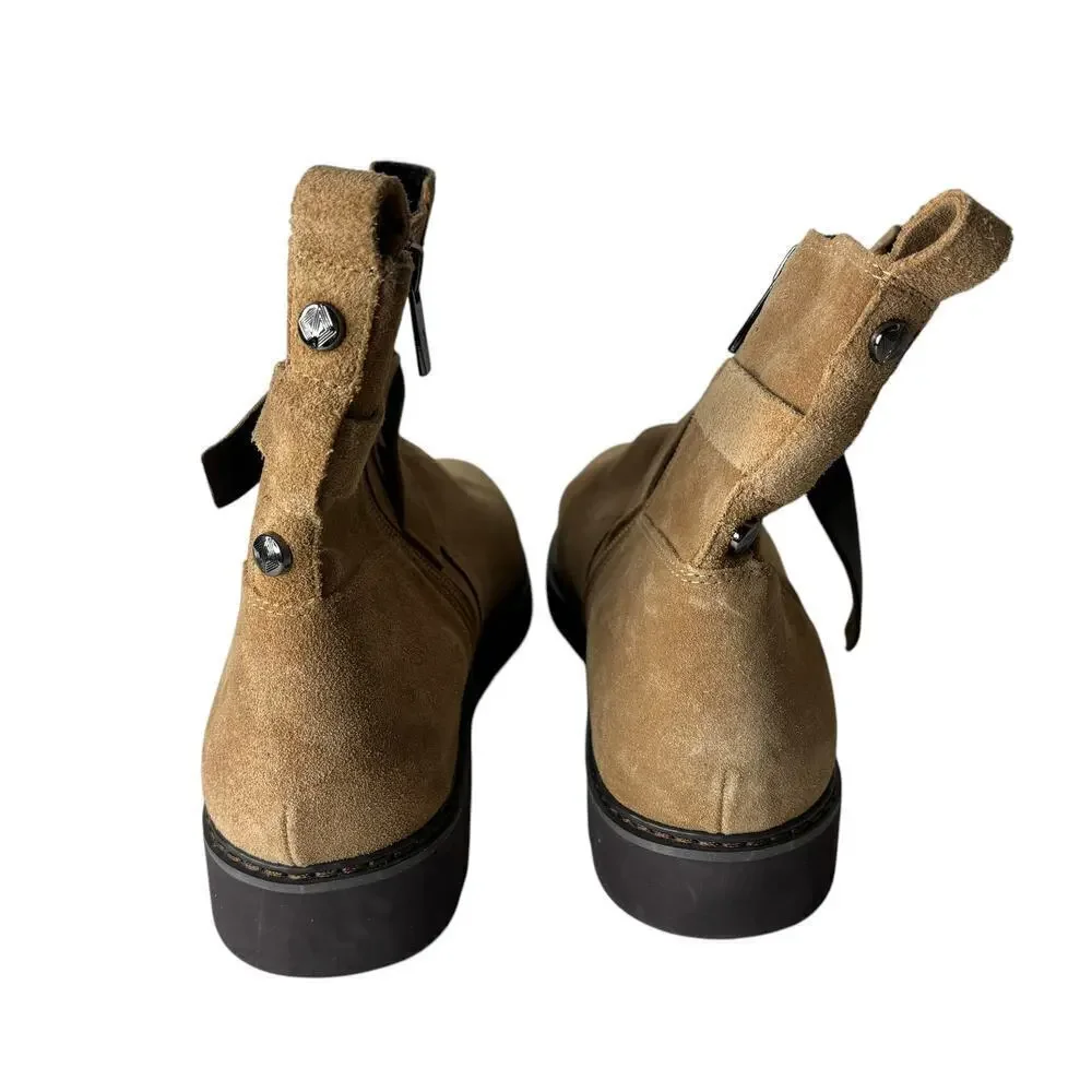 Donald Pliner Captain Suede Bootie Caramel Size 9.5